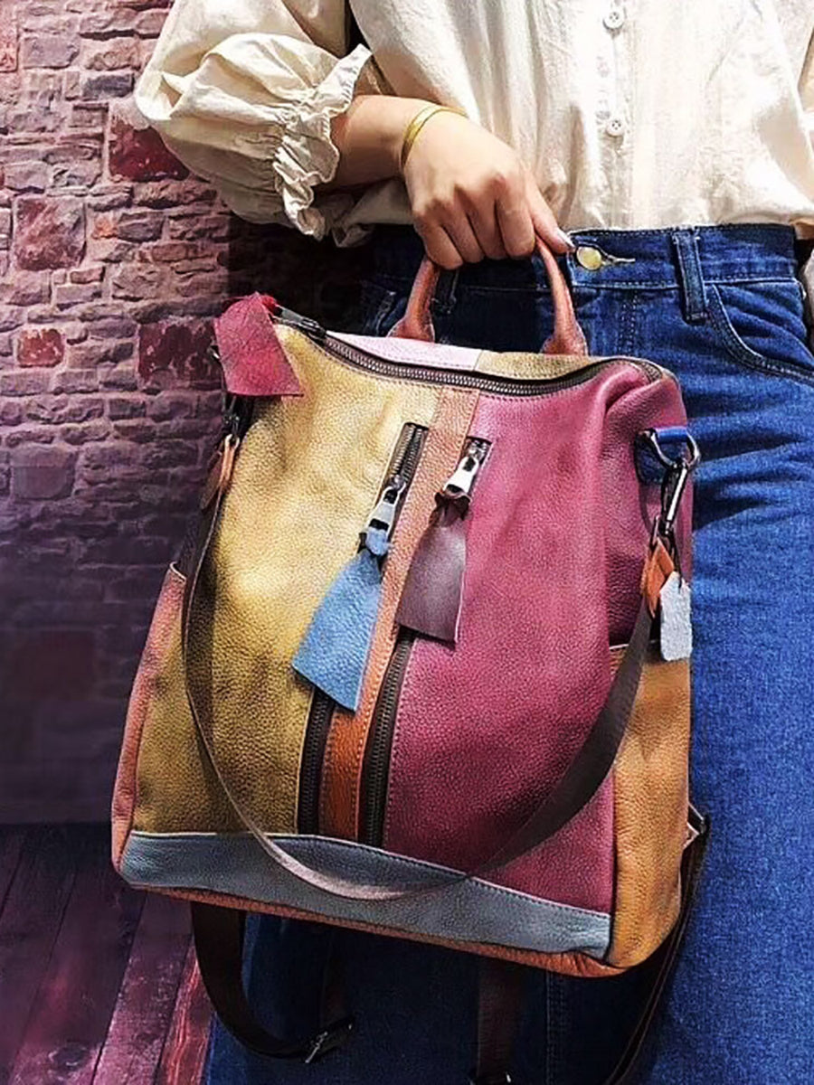 Livia zaino multicolore in pelle, dettaglio 27