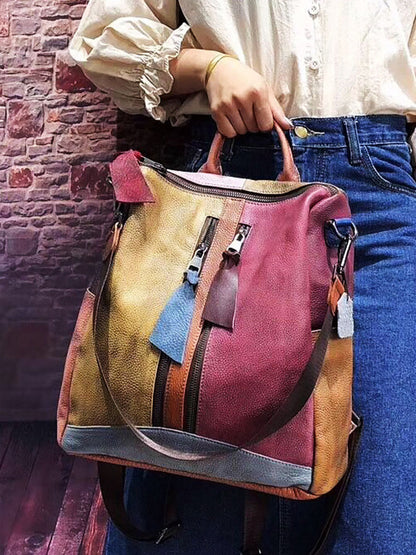 Livia zaino multicolore in pelle, dettaglio 27