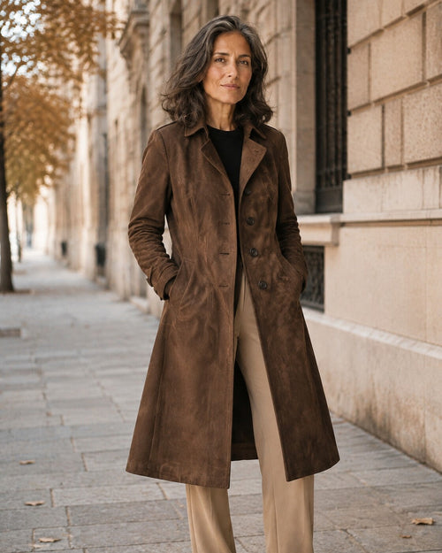 Nilde · Cappotto in Pelle Elegante — NORTELLI