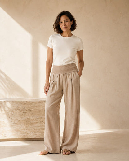 Nives · Pantaloni in Lino Leggero — NORTELLI