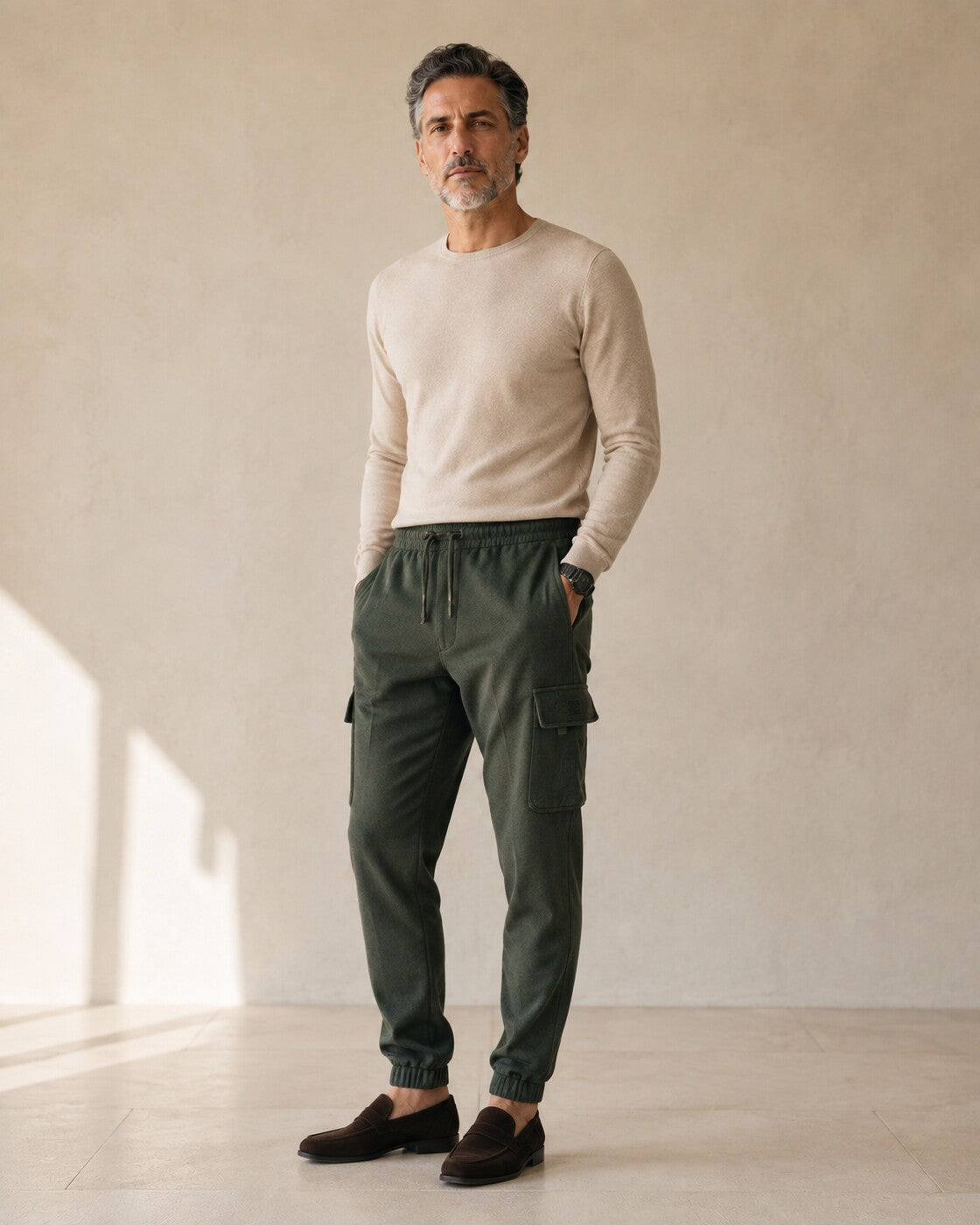 Rocco · Pantaloni Cargo in Morbido Stretch — NORTELLI