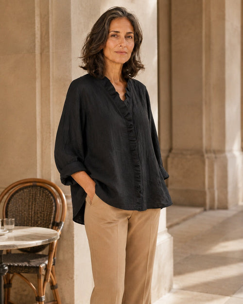 Romina · Blusa con Volant Morbido — NORTELLI