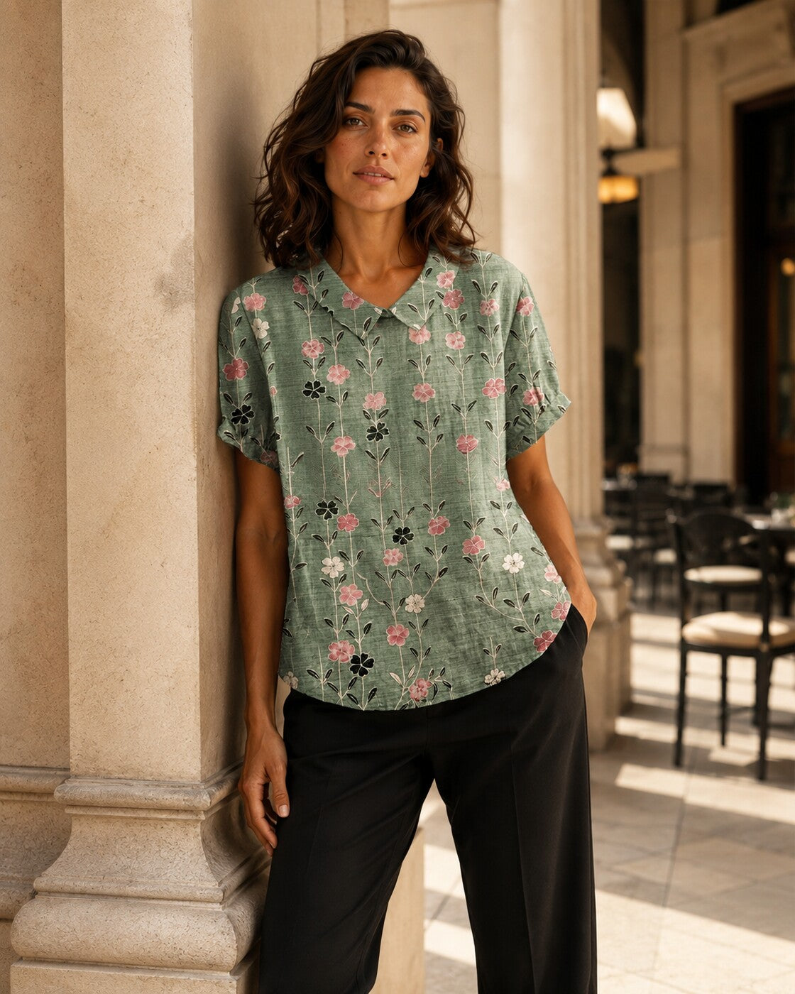 Romina · Blusa in Lino Fresco — NORTELLI