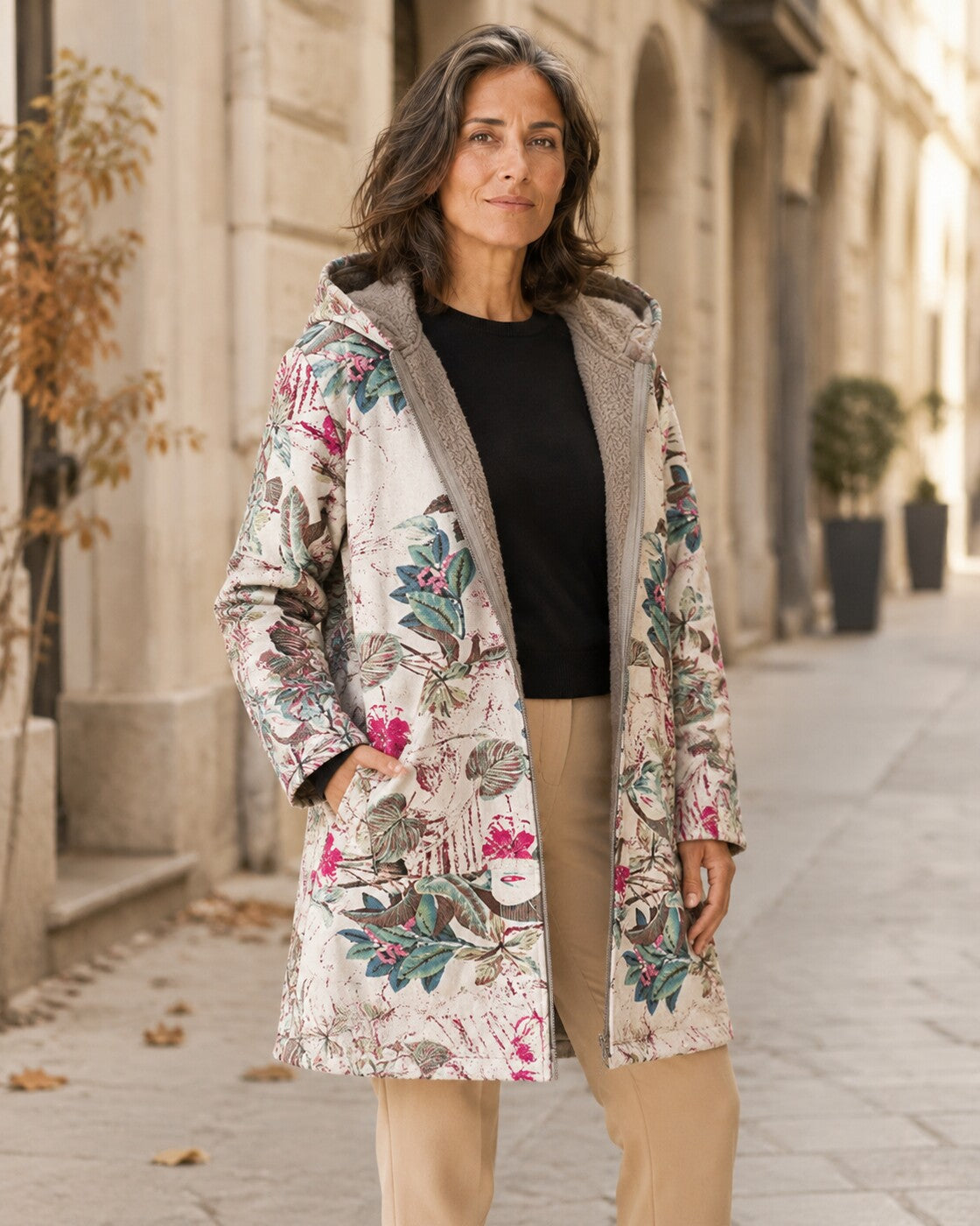 Tilde · Giacca Floreale Comoda — NORTELLI
