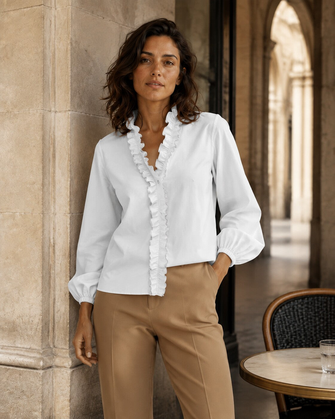 Vittoria · Blusa con Balze Chic — NORTELLI