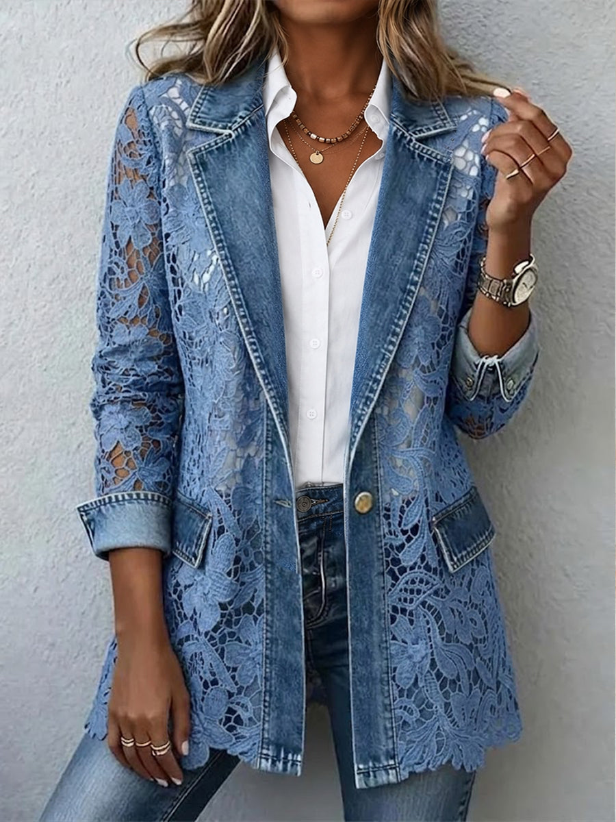 Alicia · Blazer con pizzo floreale