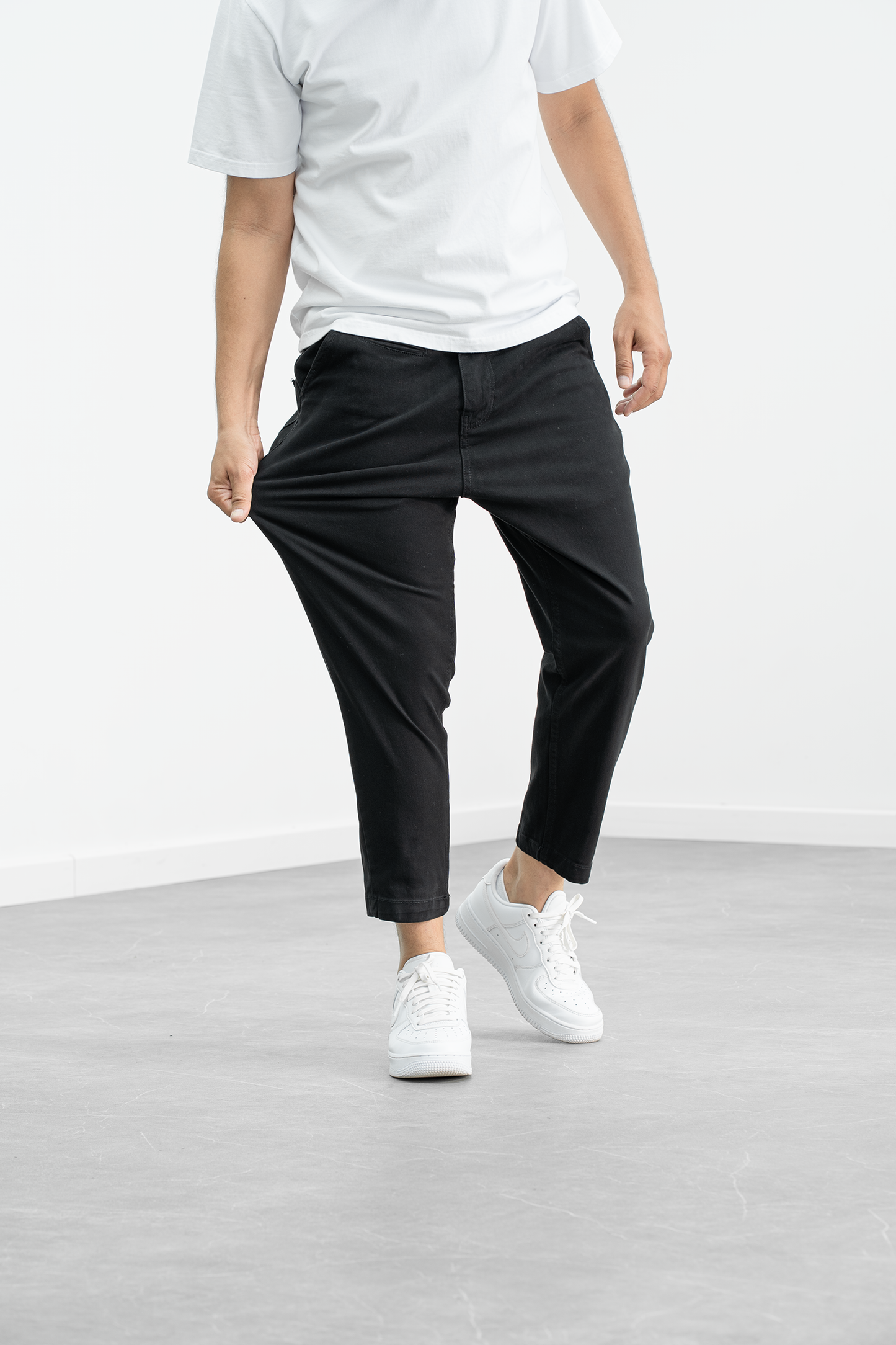 Evandro · Pantalone 7/8 Nero — vista frontale
