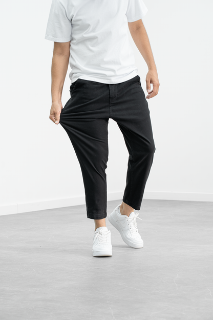 Evandro · Pantalone 7/8 Nero — vista frontale
