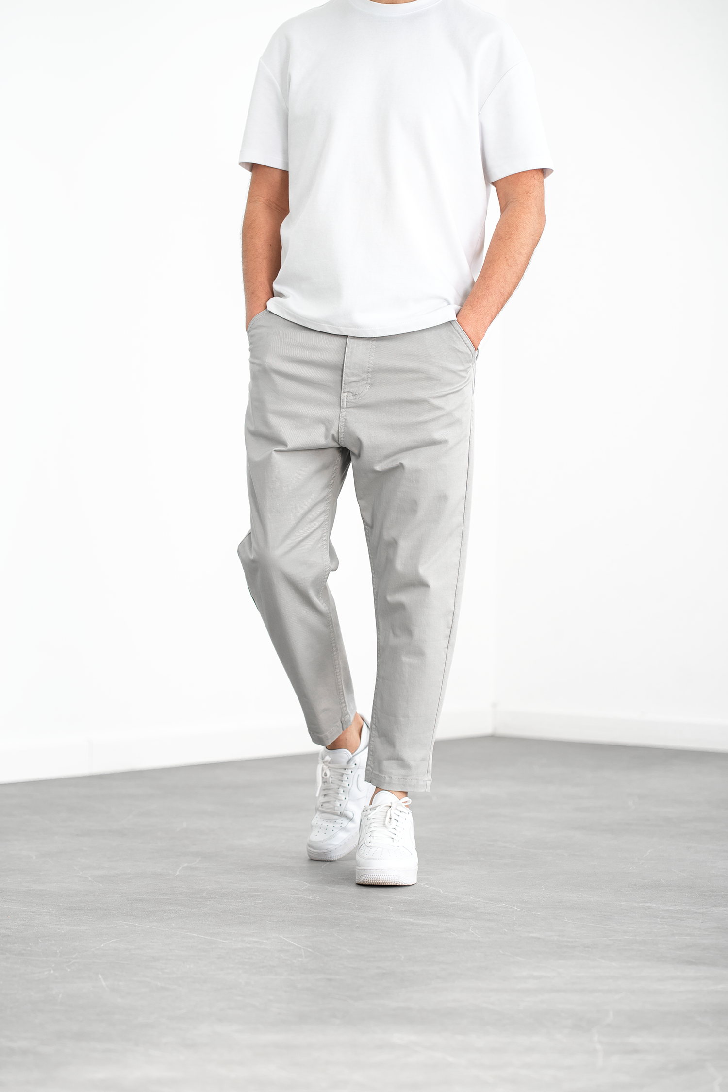 Evandro · Pantalone 7/8 Grigio — vista frontale