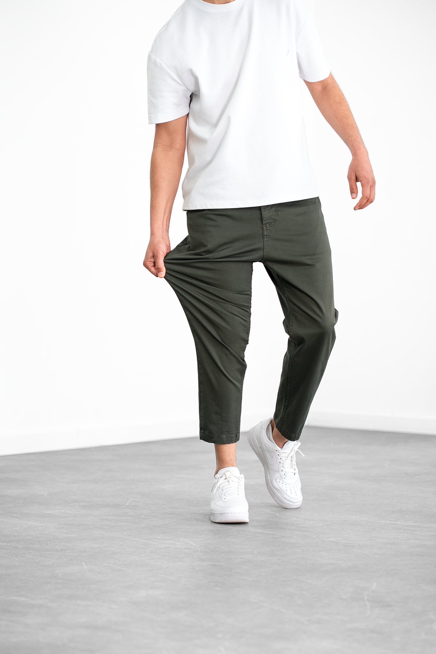 Evandro · Pantalone 7/8 Kaki — vista frontale