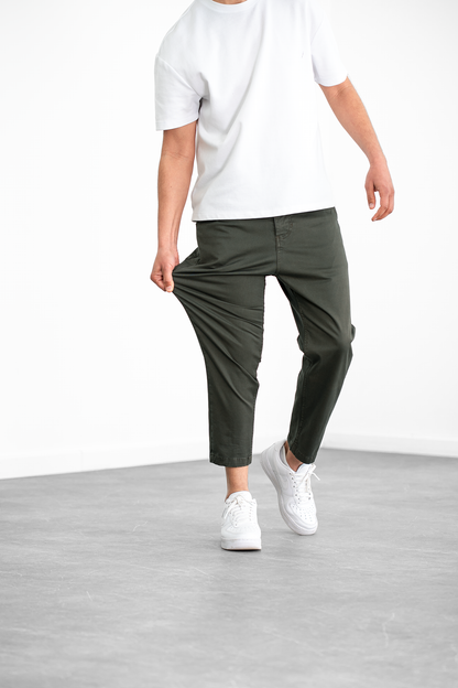 Evandro · Pantalone 7/8 Kaki — vista frontale