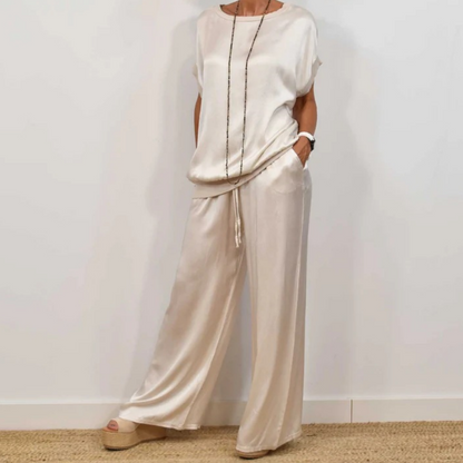 Rita · Set di camicetta e pantaloni in seta