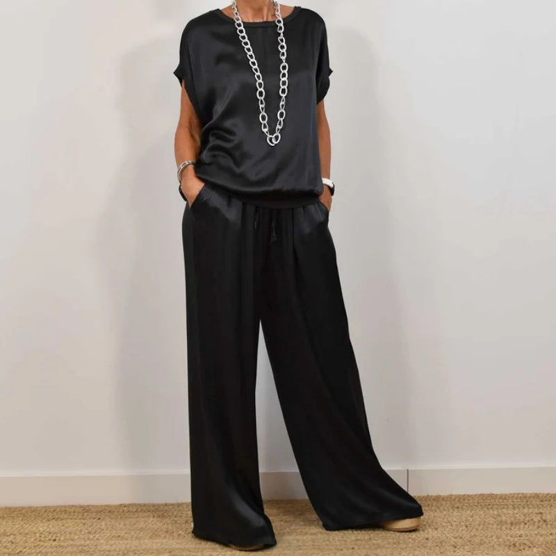 Rita · Set di camicetta e pantaloni in seta