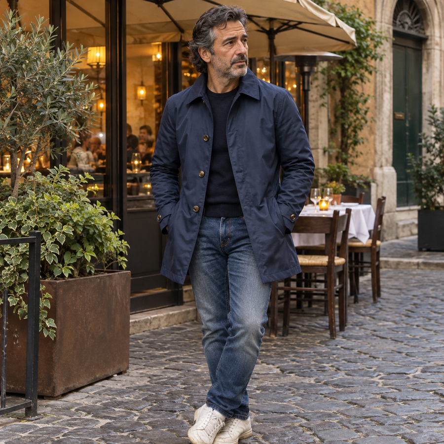 Foto del cliente per Amedeo · Trench urbano di media lunghezza