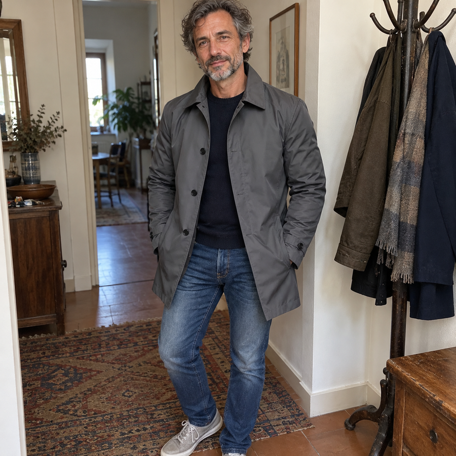 Foto del cliente per Amedeo · Trench urbano di media lunghezza