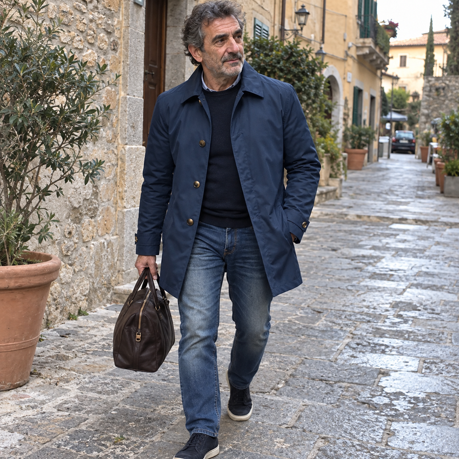 Foto del cliente per Amedeo · Trench urbano di media lunghezza