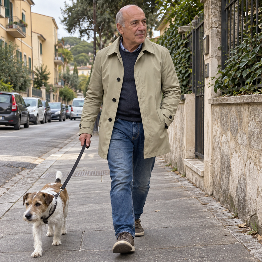 Foto del cliente per Amedeo · Trench urbano di media lunghezza