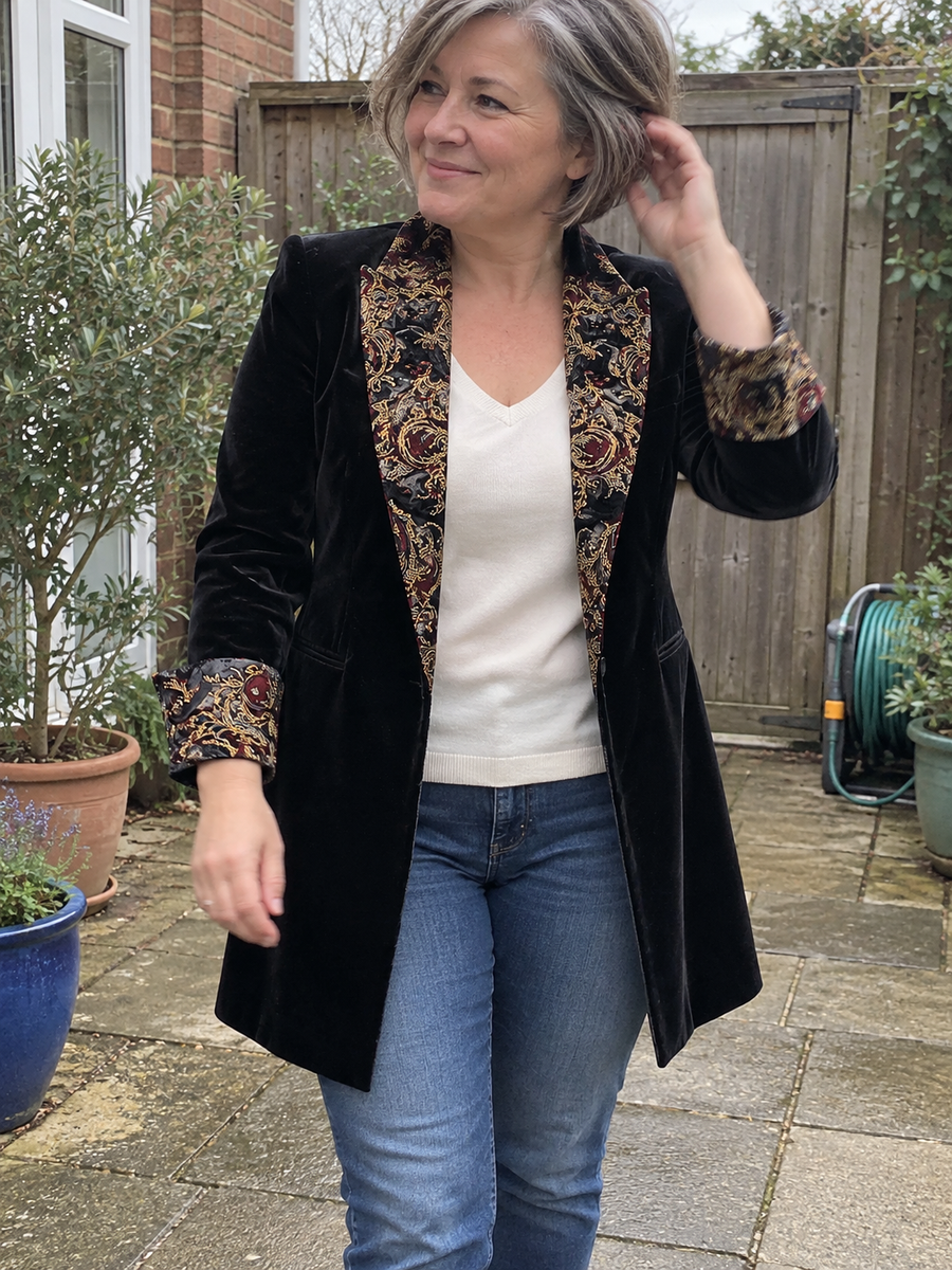Foto · Vivia · Blazer nero barocco