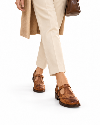 Bianca · Mary Jane Oxford in pelle