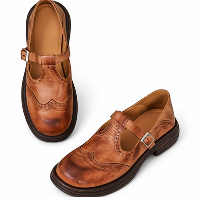 Bianca · Mary Jane Oxford in pelle