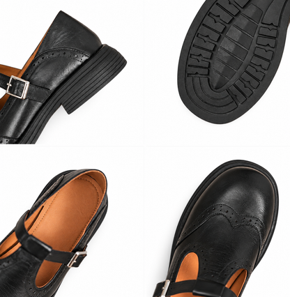 Bianca · Mary Jane Oxford in pelle