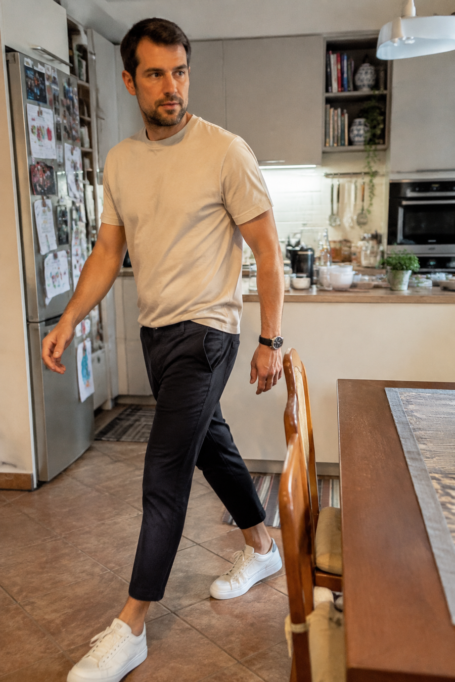 Pantalone 7/8 Evandro in cotone elasticizzato