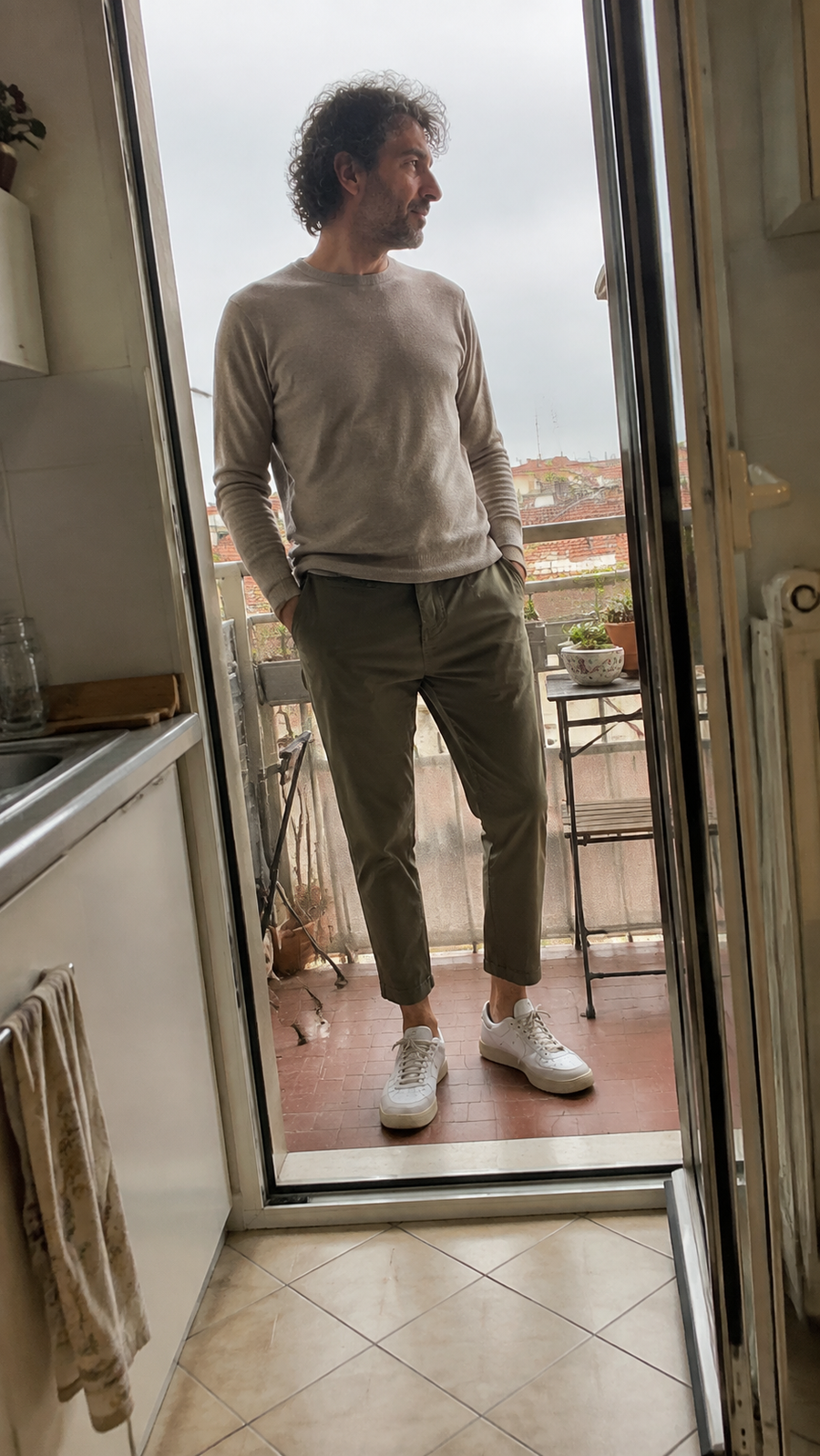 Pantalone 7/8 Evandro in cotone elasticizzato