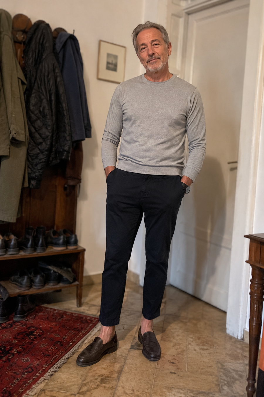 Pantalone 7/8 Evandro in cotone elasticizzato