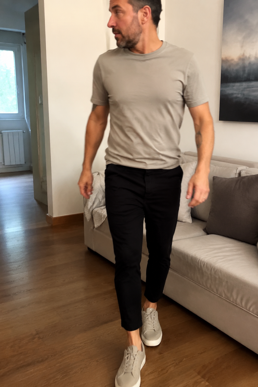Pantalone 7/8 Evandro in cotone elasticizzato