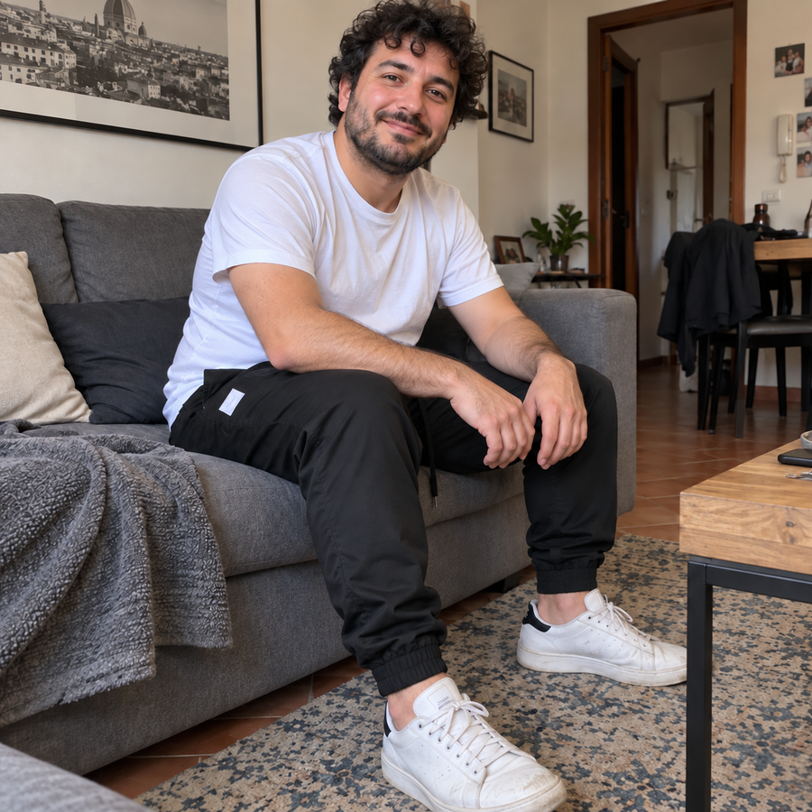 Foto del cliente per Nerio · Pantaloni jogger con coulisse