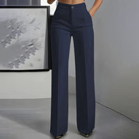 Alessia | Pantaloni sartoriali a vita alta — Colore Blu marino