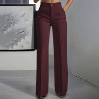 Alessia | Pantaloni sartoriali a vita alta — Colore Bordeaux