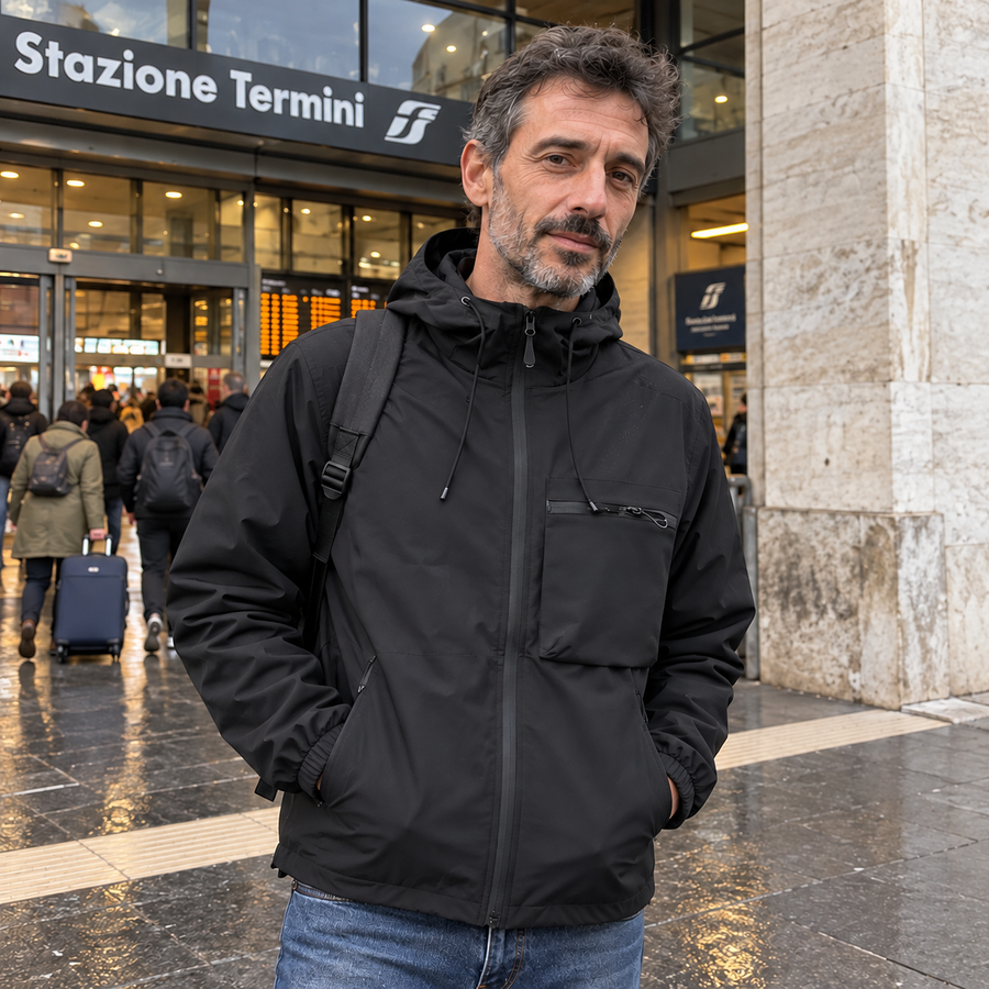 Foto del cliente per Vittore · Giacca idrorepellente con cappuccio