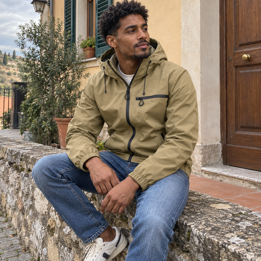 Foto del cliente per Vittore · Giacca idrorepellente con cappuccio