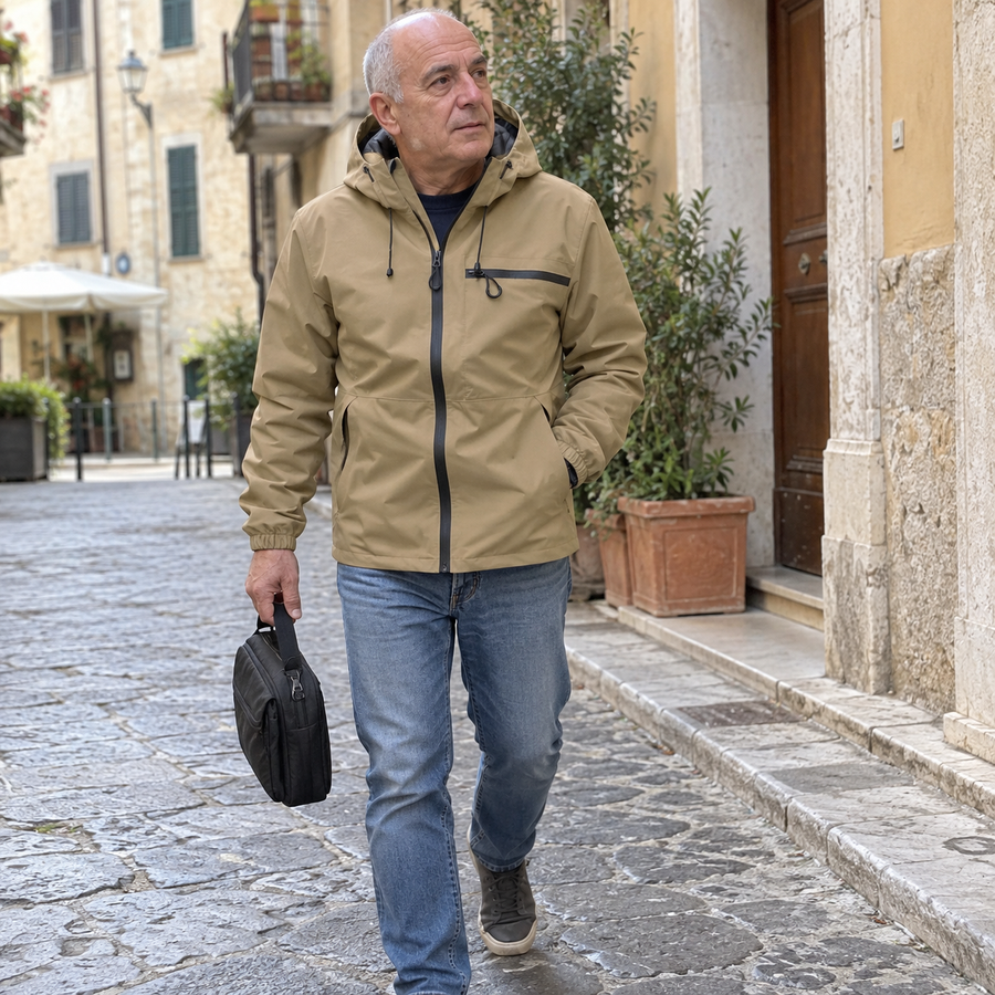Foto del cliente per Vittore · Giacca idrorepellente con cappuccio