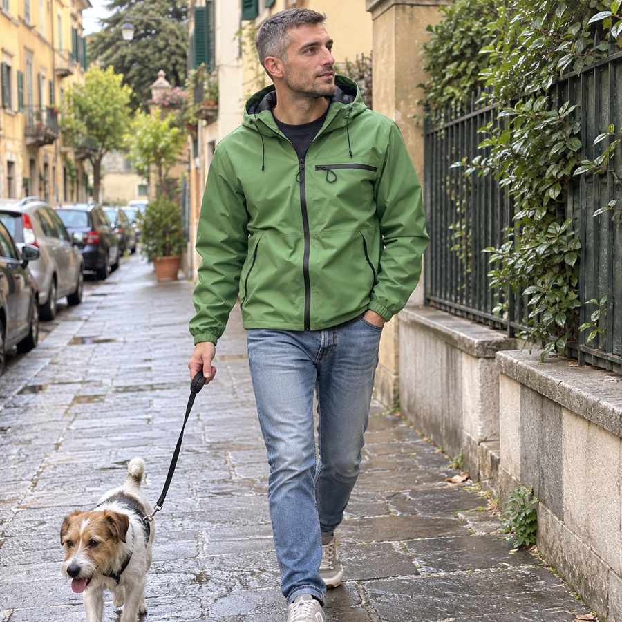 Foto del cliente per Vittore · Giacca idrorepellente con cappuccio