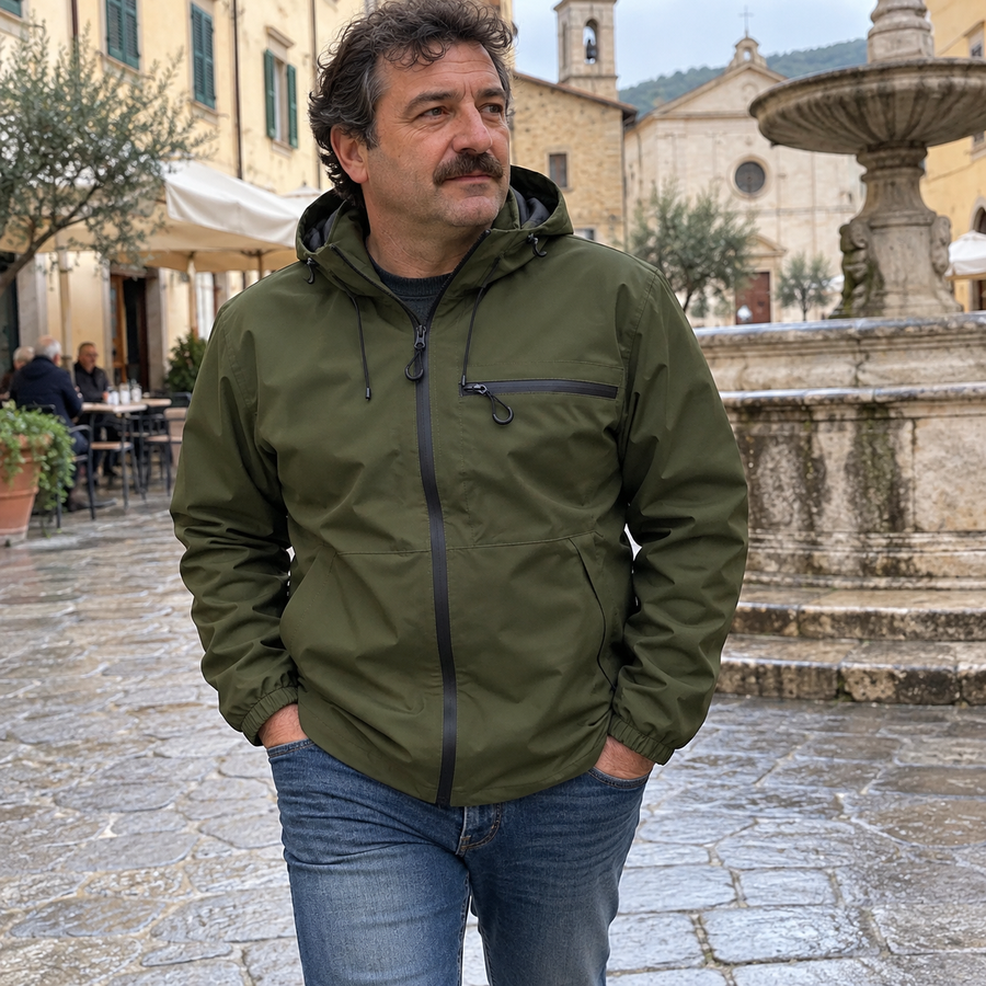Foto del cliente per Vittore · Giacca idrorepellente con cappuccio