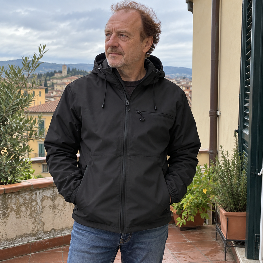Foto del cliente per Vittore · Giacca idrorepellente con cappuccio
