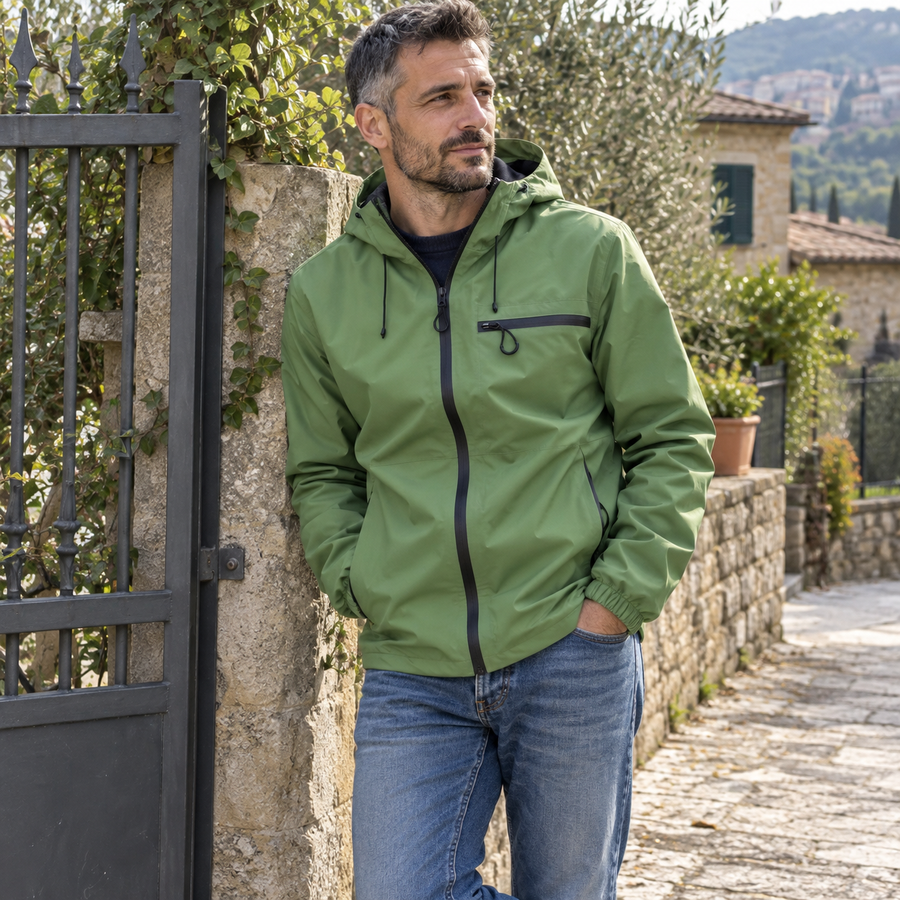 Foto del cliente per Vittore · Giacca idrorepellente con cappuccio
