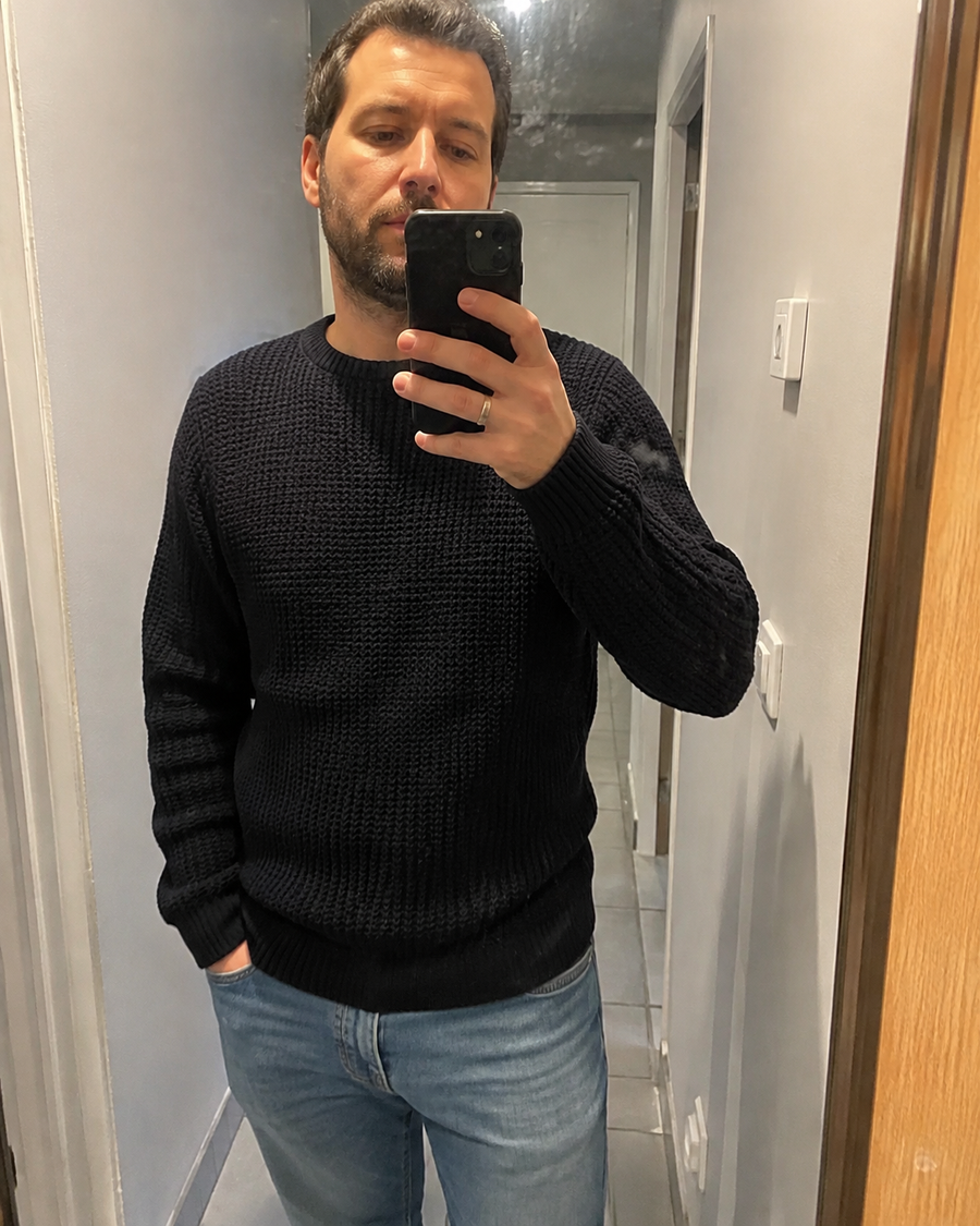 Maglia girocollo Vittorio a maniche lunghe
