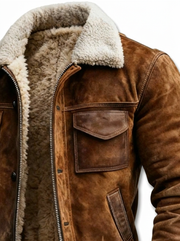 Beniamino · Giacca effetto suede con collo morbido — foto 3