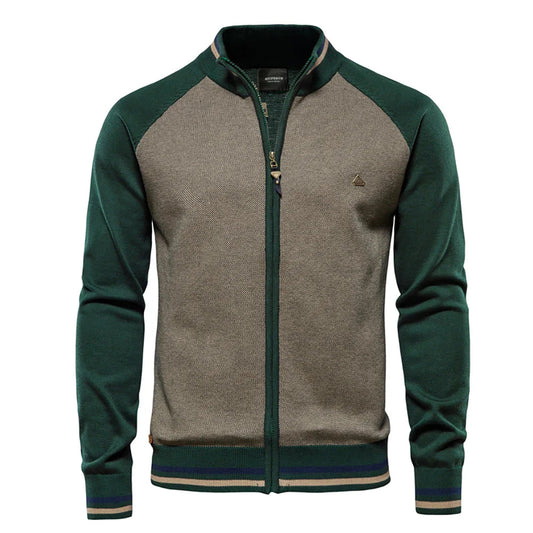 Ludovico · Cardigan con zip e maniche a contrasto — foto 1