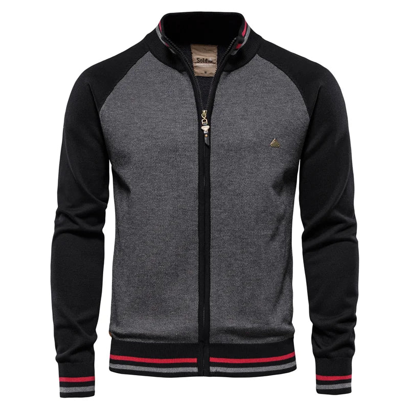 Ludovico · Cardigan con zip e maniche a contrasto — foto 2