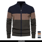 Nazario · Cardigan con zip a fasce di colore — foto 1