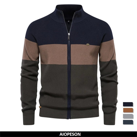 Nazario · Cardigan con zip a fasce di colore — foto 1