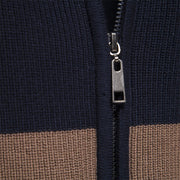 Nazario · Cardigan con zip a fasce di colore — foto 3