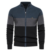 Nazario · Cardigan con zip a fasce di colore — foto 6