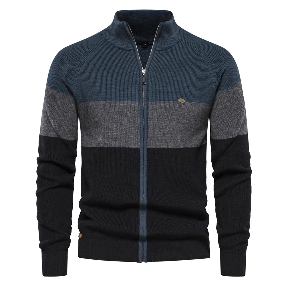 Nazario · Cardigan con zip a fasce di colore — foto 6