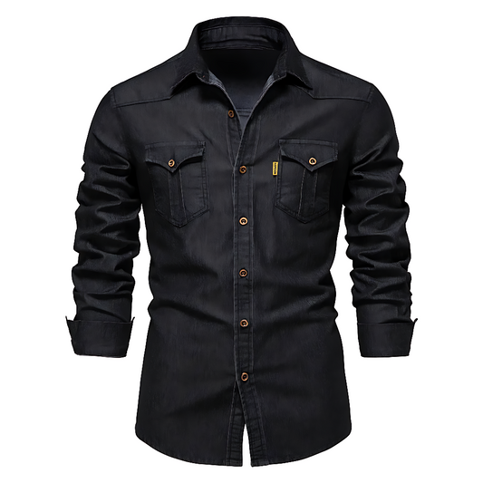 Renato · Sovracamicia denim con tasche — foto 1