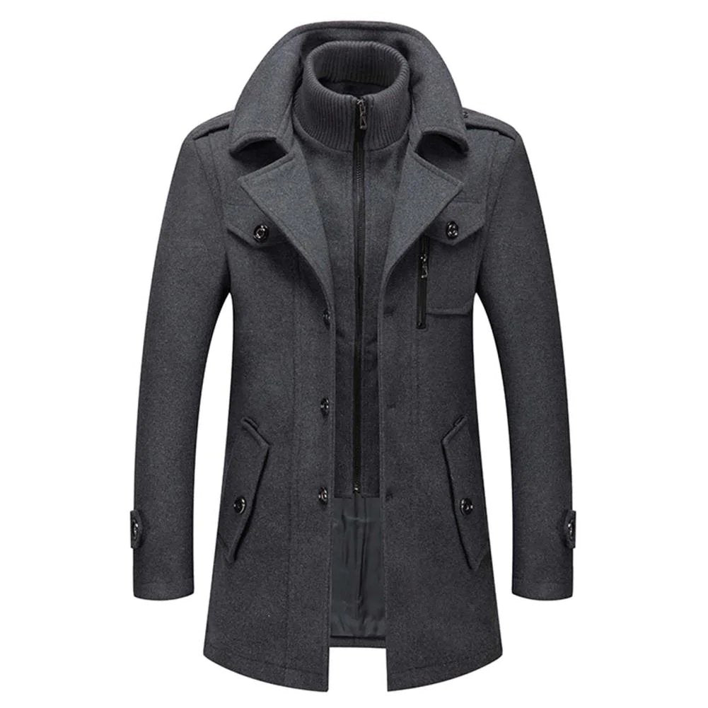 Salvatore · Cappotto con inserto a collo alto — foto 1